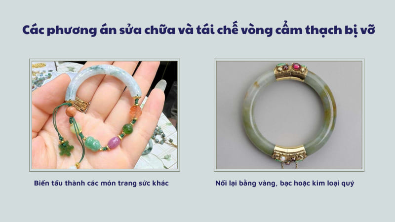 Khôi phục ngọc bị nứt/vỡ bằng cách kết hợp kim loại để gia cố