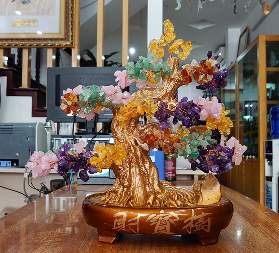Cây tài lộc bằng ngọc - vật phẩm phong thủy cho phòng khách